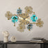 Modern Floral Metal Wall Clock